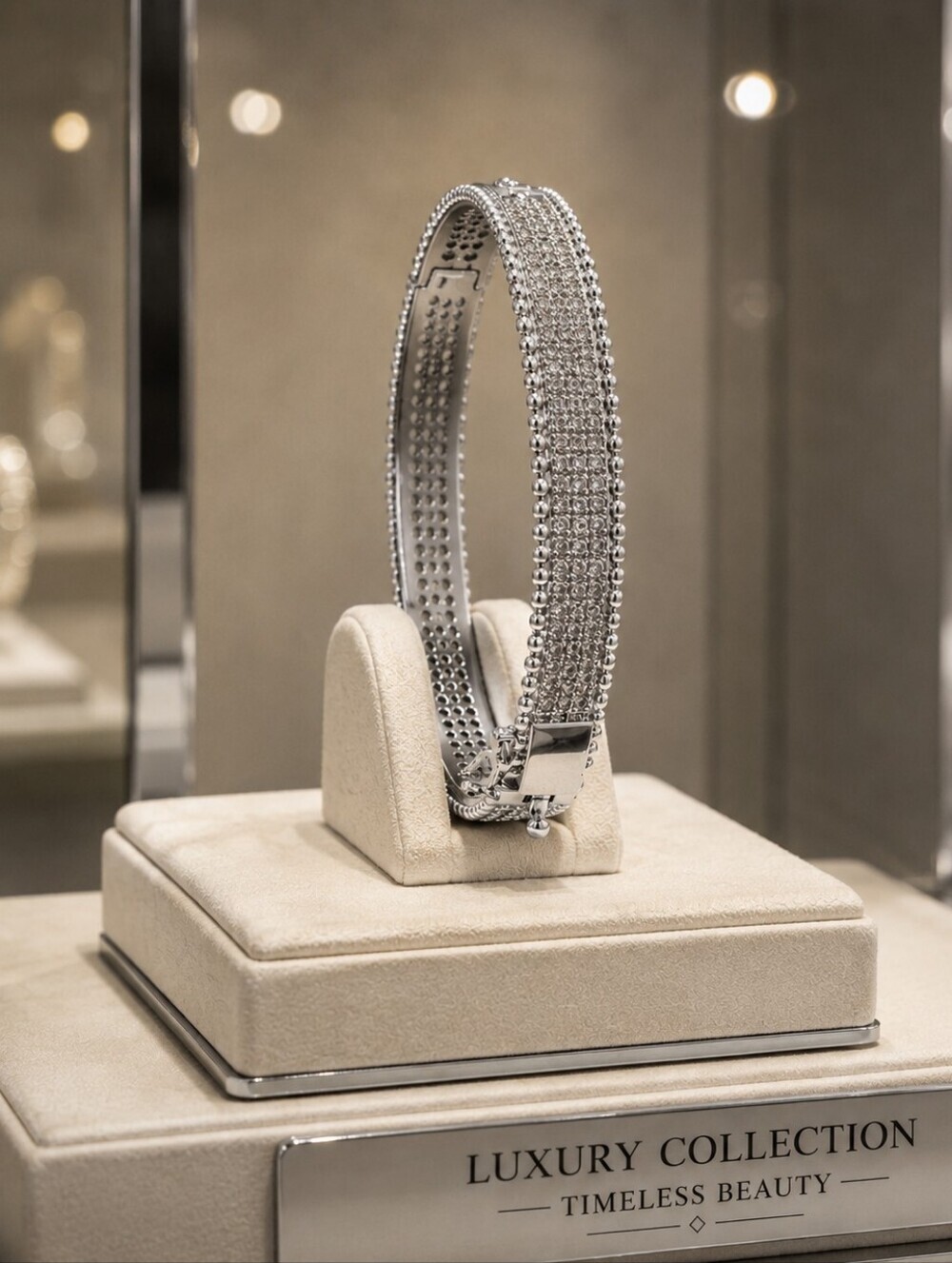 Silver Crystal Pavé Tennis Bracelet - Luxury Collection